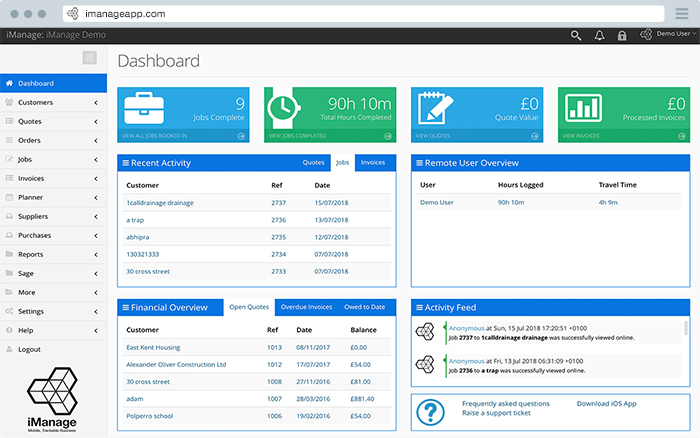 Home The Onsite Pro service business dashboard