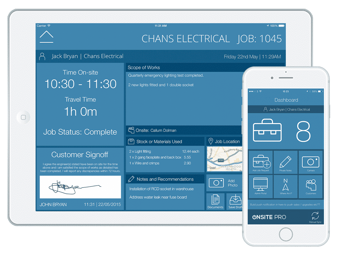 Home job-sheet-app-iPad-iPhone-Android-Onsite-Pro